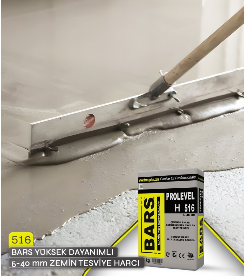 516 - BARS YÜKSEK DAYANIMLI 5-40 mm ZEMİN TESVİYE HARCI