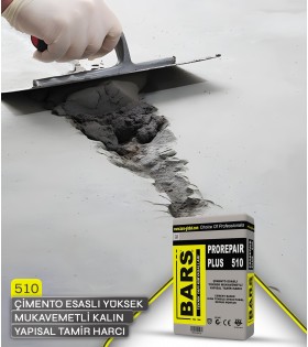 510 - BARS ÇİMENTO ESASLI YÜKSEK MUKAVEMETLİ KALIN YAPISAL TAMİR HARCI