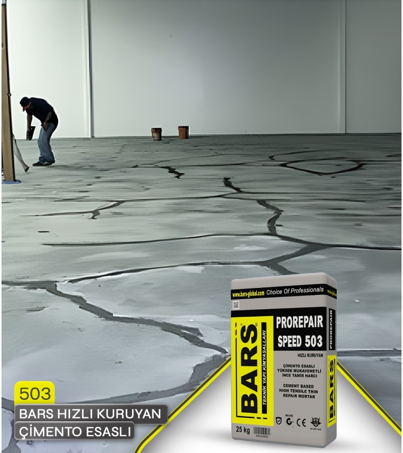 503 - BARS HIZLI KURUYAN ÇİMENTO ESASLI İNCE TAMİR HARCI